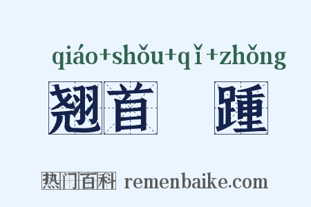 翘首跂踵是什么意思的图片